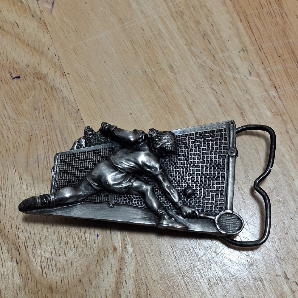 Tennis Silver Belt Buckle